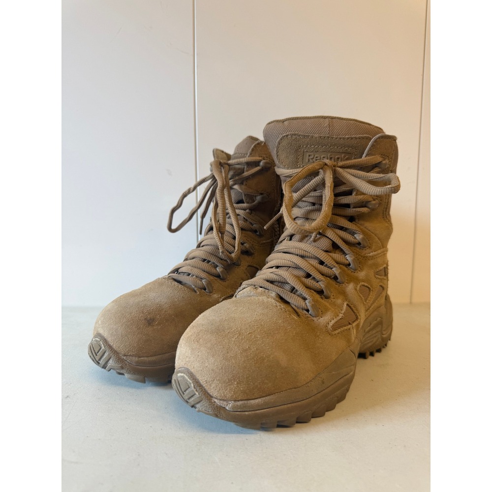 Reebok Work RB8850 Dauntless Tactical Side Zip Boots Coyote Tan Mens 4 Womens 6